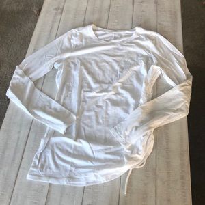 Lululemon white cotton long sleeve size 8